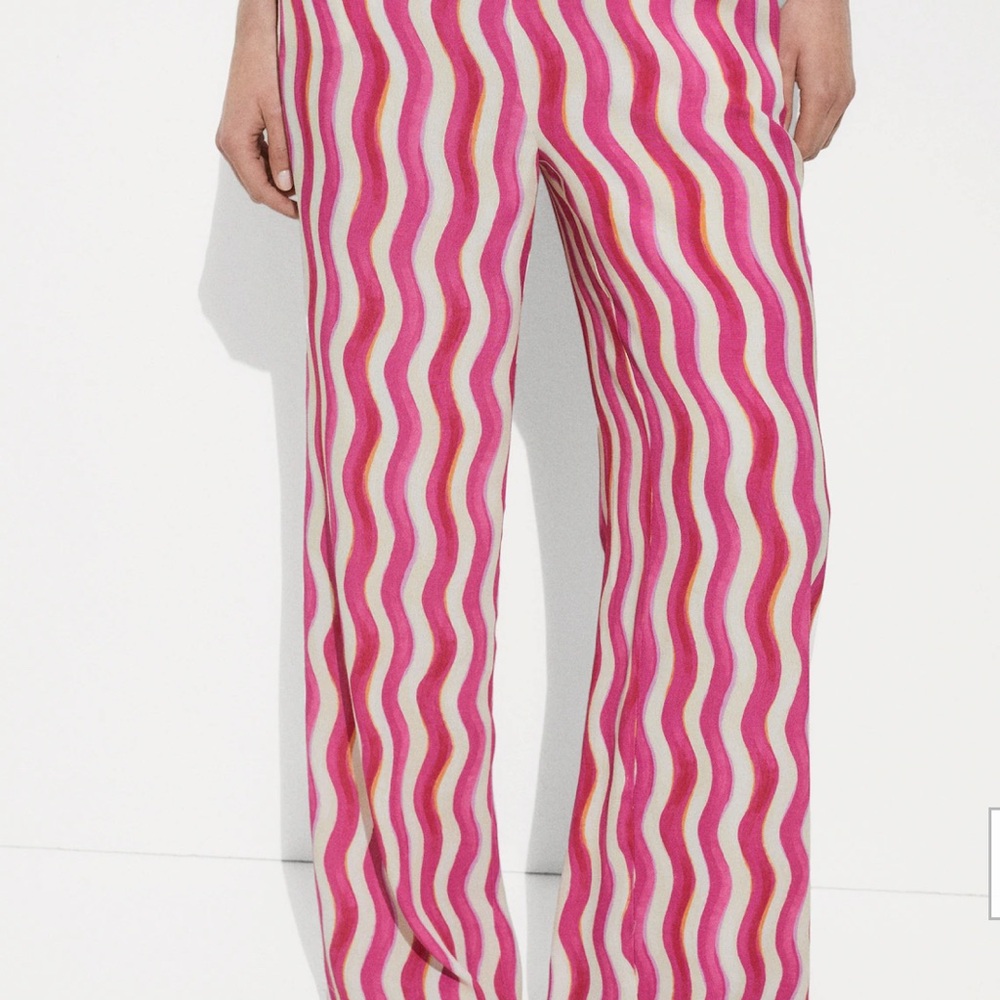 Mango wide leg printed trouser xx small